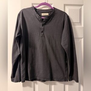 Men's Black Henley Shirt